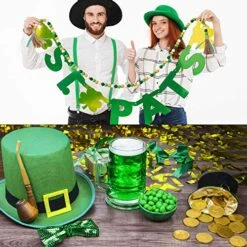 2 Pieces St. Patrick's Day Easter Day Wood Bead Garlands With Tassels 10.8 Ft Farmhouse Rustic Country Wood Bead Boho Bead Garlands For Tiered Tray Decor (Attractive Color) -National Tree Company Sale Shop 61h55UzgESL