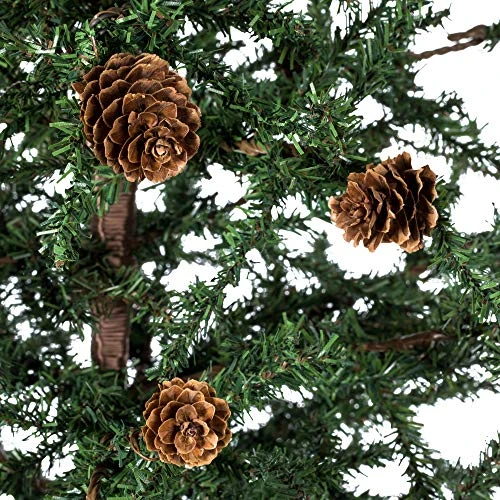 Vickerman 30" Caramel Pine Artificial Christmas Tree Unlit, Seasonal Indoor Home Decor With Decorative Burlap Base 6 Vickerman 30" Caramel Pine Artificial Christmas Tree Unlit, Seasonal Indoor Home Decor With Decorative Burlap Base - Image 4