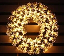 Pre-lit White Color LED Fiber Optic Christmas Wreath (24in, Warm White) -National Tree Company Sale Shop 61jgJDlt1vL. AC