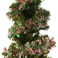 Red, Green, And Silver Metallic Tinsel Twist Garland 4 Inches Wide X 25 Ft Long, Parade Float Decorations For Trailer Or Golf Cart, Metallic Tinsel Garland, Christmas Garland Décor For Home And Party 11 Red, Green, And Silver Metallic Tinsel Twist Garland 4 Inches Wide X 25 Ft Long, Parade Float Decorations For Trailer Or Golf Cart, Metallic Tinsel Garland, Christmas Garland Décor For Home And Party -National Tree Company Sale Shop 61k3Q7NTlZL