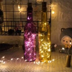 Wine Bottle Lights With Cork 16 Pack 20LED, Battery Operated The Fairy Mini Copper Wire Cork Lights Is 4.92 Feet Used For Mason Jars, DIY Party Christmas Lights,Decor,Wedding(Warm White, 16 Pack) -National Tree Company Sale Shop 61kDKLYhRZL