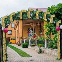 Dingion 57.6 Feet Christmas Tinsel Garland Tree Decorations Ornament Glitter Twist Metallic Streamer Outdoor Hanging For Wedding Birthday(Silver, Gold) -National Tree Company Sale Shop 61lvi1GaGeL