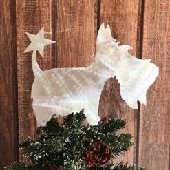 PT Hudson Alumi-Art Scottish Terrier Christmas Tree Topper With Star