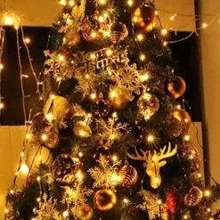 Christmas Decorations Tree Lights With Ring, 280 LEDs Christmas Lights For Indoor&Outdoor With 8 Modes & Memory Functions, Waterproof 2m X 8 LED String Lights With Remote Control & Timing -RGB -National Tree Company Sale Shop 61oO5o6EbBL. AC