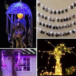 SunKite 8 Colors LED Fairy String Lights Battery Operated 16 Pack 20 LED 6.6 Ft Silver Copper Wire Firefly Starry Moon Lights Waterproof For DIY Bottle Jars Wedding Gifts Christmas Party Decor -National Tree Company Sale Shop 61phyyLAezL
