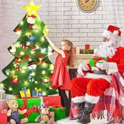 B Bangcool DIY Felt Christmas Tree 26Pcs Xmas Ornaments 3.2ft DIY Christmas Tree Wall Hanging Xmas Gifts Christmas Decorations -National Tree Company Sale Shop 61r3PBcMlyL