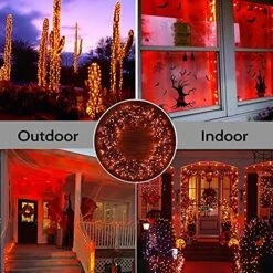Halloween Outdoor String Lights Decorations - 25m/82ft 220 LEDs 8 Modes Function End-to-End Extendable Plug In Waterproof Fairy Lights For Christmas/Thanksgiving Day/Wedding/Patio/Home/Indoor - Orange 14 Halloween Outdoor String Lights Decorations - 25m/82ft 220 LEDs 8 Modes Function End-to-End Extendable Plug In Waterproof Fairy Lights For Christmas/Thanksgiving Day/Wedding/Patio/Home/Indoor - Orange -National Tree Company Sale Shop 61sR07EYgJL