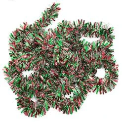 Red, Green, And Silver Metallic Tinsel Twist Garland 4 Inches Wide X 25 Ft Long, Parade Float Decorations For Trailer Or Golf Cart, Metallic Tinsel Garland, Christmas Garland Décor For Home And Party 10 Red, Green, And Silver Metallic Tinsel Twist Garland 4 Inches Wide X 25 Ft Long, Parade Float Decorations For Trailer Or Golf Cart, Metallic Tinsel Garland, Christmas Garland Décor For Home And Party -National Tree Company Sale Shop 61smsCBukTL