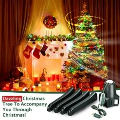 Hortsun Christmas Tree Stand 360 Degree Rotating Adjustable Tree Stand Replacement Electric Revolving Xmas Tree Base For Up To 7.5ft Artificial Holiday Trees, Green -National Tree Company Sale Shop 61tYQoxIGVL