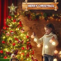 Illuminated Christmas Tree Topper Star Ornaments Battery Operated With Exquisite Gold Beads Warm Lights Treetop For Xmas Decorations Holiday Seasonal Decor -National Tree Company Sale Shop 61uQG5uHwXL