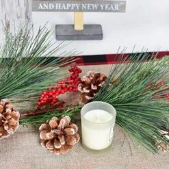 Artiflr 6 Feet Christmas Pine Garland With Spruce Cypress Berries Frosted Pinecones Winter Artificial Greenery Garland For Holiday Season Mantel Fireplace Table Runner Centerpiece Decoration 11 Artiflr 6 Feet Christmas Pine Garland With Spruce Cypress Berries Frosted Pinecones Winter Artificial Greenery Garland For Holiday Season Mantel Fireplace Table Runner Centerpiece Decoration -National Tree Company Sale Shop 61xP1GTbTcL