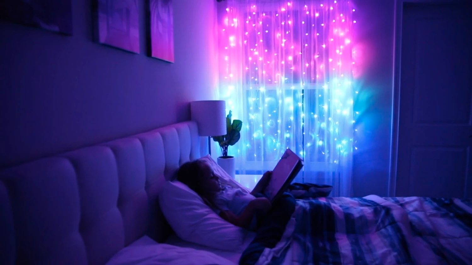 Something Unicorn - Purple Ombre LED String Curtain Lights With Remote For Teen Room, Girls Room, College Dorm, Nursery And Kids Room Décor. Perfect For Mermaid Decoration.(Premium Version) 9 Something Unicorn - Purple Ombre LED String Curtain Lights With Remote For Teen Room, Girls Room, College Dorm, Nursery And Kids Room Décor. Perfect For Mermaid Decoration.(Premium Version) - Image 7