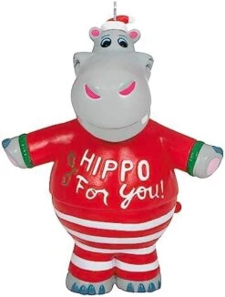 Hallmark Keepsake 1999QGO2167 Ornament 2019 Year Dated Hippo In Sleigh Musical (Plays I Want A Hippopotamus For Christmas Song) -National Tree Company Sale Shop A1sFQQb9WDL. AC